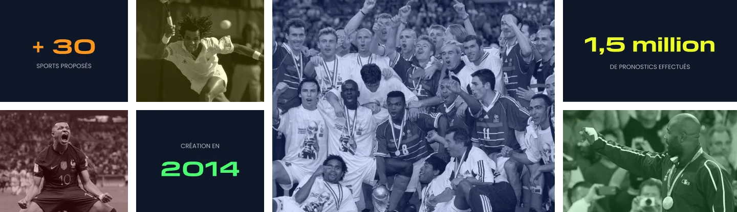 +30 sports, since 2014, 1.5M prono done